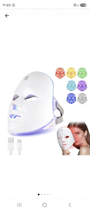 Masca faciala LED cu 7 culori noua
