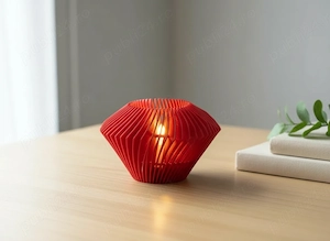 Mini Lampă decorativă ambientală, imprimată 3D, design geometric