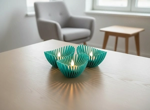 Mini Lampă de veghe LED decorativă cu design geometric modern