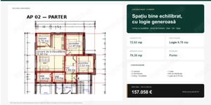 Apartament cu 3 camere, 72.62 mp — zona Valea Ghinzii - imagine 3