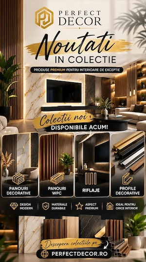Panouri Decorative Premium WPC SPC Riflaje - Livrare Toata Romania