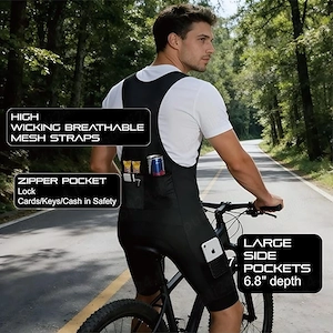 Pantaloni Ciclism cu Bretele CEROTIPOLAR   Bazon Long Distance, 5 Buzunare, Material Respirabil