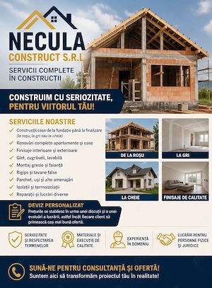 NECULA CONSTRUCT S.R.L.   Servicii Complete în Construcții