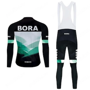 Set Ciclism Bărbați MOXILYN   Jachetă cu Mâneci Lungi + Pantaloni cu Bazon 20D Gel