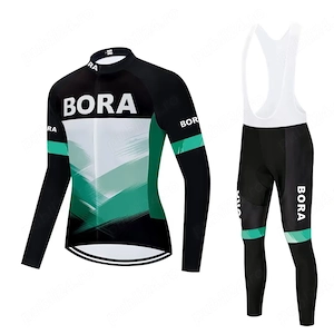 Set Ciclism Bărbați MOXILYN   Jachetă cu Mâneci Lungi + Pantaloni cu Bazon 20D Gel