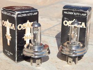 Bec auto halogen H4 12V 60/55W P45T Osaka Japonia cu ambalaj - imagine 10