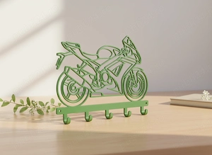 Suport Chei de Perete cu Design Motocicletă Sport - Organizator Intrare Hol