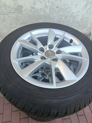 Jante audi 5x112 16 anvelope 205 60 16 foarte bune 7mm