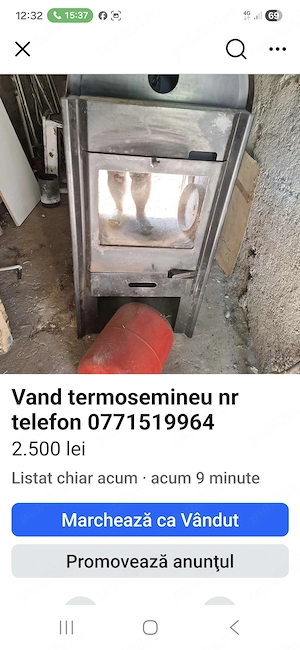 Vand termosemineu pe lemne