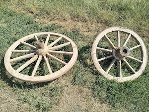 Vand căruta sau roți de căruță din lemn   autentice, pentru decor rustic