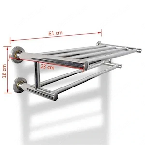 Suport prosoape baie din inox NOU