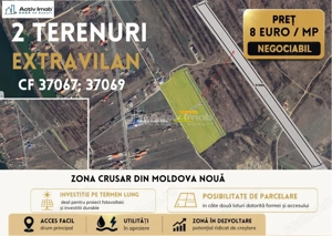 2 Terenuri Extravilan Moldova Noua – Parcelabile