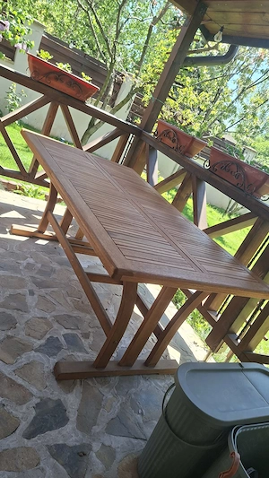 Vand masa extensibila si scaune terasa lemn acacia
