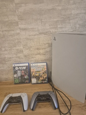 PS5 Slim Disc 1TB + 2 manete originale + FC 26 + Farming Simulator 25