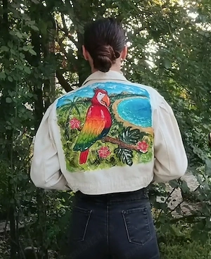 Geacă pictată manual M. Denim