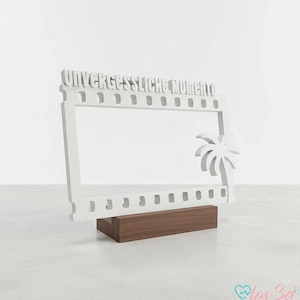 Ramă Foto Decorativă design Bandă Film și Palmier cu Text Tematic