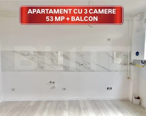 SUPER PRET! Apartament cu 3 camere + balcon,  ETAJ 1, loc de parcare, TVA INCLUS