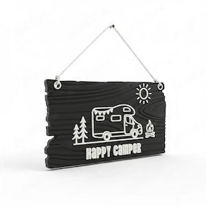 Set decorativ de perete 'Happy Camper'   Tematică călătorii și natură