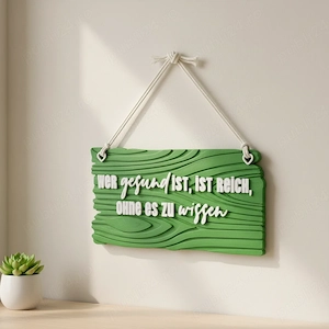 Placă Decorativă de Perete cu Mesaj Inspirațional, Design Rustic