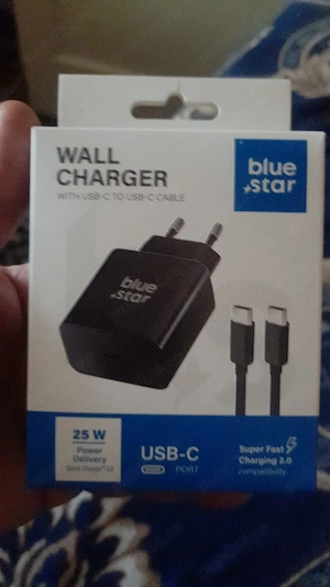 set incarcator 25w super fast charge , adaptor priza cu usb type c + cablu incarcare type c type c