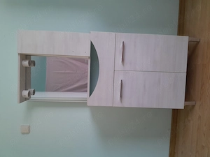 Set Mobilier Baie NOU (Mască 2 uși + Dulap suspendat cu oglindă și spoturi)