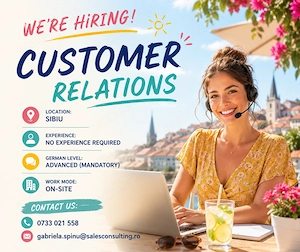 Angajam Responsabil Relatii Clienti cu limba germana