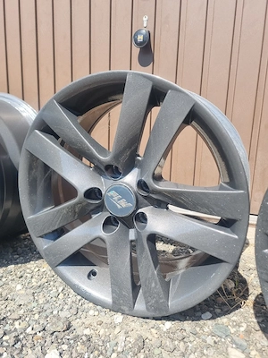 Jante PLW R16 Aliaj 5x108 Gun Metal perlat Ford Peugeot Volvo Montaj inclus  - imagine 5