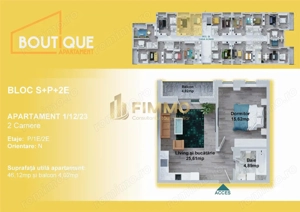 Apartament 2 camere | 50 mp | Bloc Nou | Zona Centrala | ID : 1826 - imagine 2