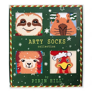 Cutie cu 4 perechi de șosete Arty Socks Animale de Crăciun