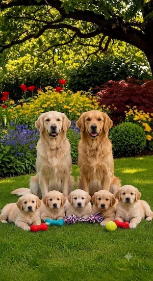 Pui golden retriever culoare gold auriu 