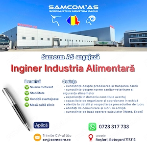 Angajam Inginer Industria Alimentara plus alte posturi VEZI IMAGINILE