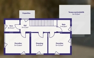 Duplex 5 camere, 118.66 mp, 3 bai, finalizata, zona Dumbravita - imagine 2