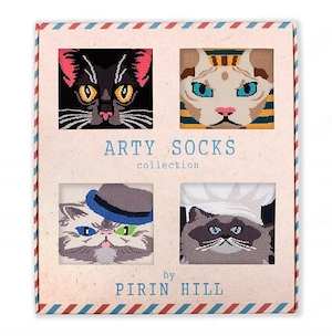 Cutie cu 4 perechi de șosete Arty Socks Pisici