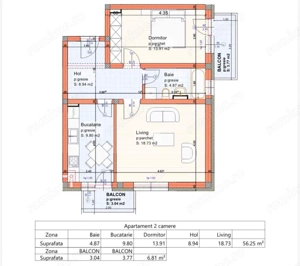 Vanzare-Apartament-2-Camere-56mp-Utili-7mp-Balcoane-Parcare - imagine 12