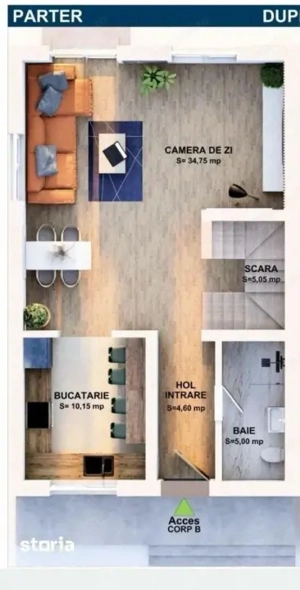 Casa - Duplex - 4 camere - 115mp - Curte 300mp - Utilitati - Sanpetru - imagine 18