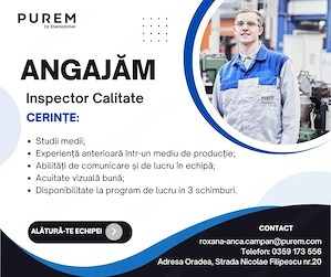 Purem by Eberspächer Oradea angajează Inspector Calitate!!!