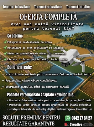 Servicii de Marketing - promovare imobiliară - terenuri