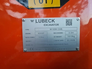 Miniexcavator Lubeck W169 - imagine 4