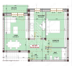 Apartament cu 3 camere, etaj intermediar, Giroc - imagine 7