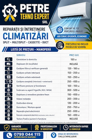 Montaj, intretinere aparate de aier conditionat