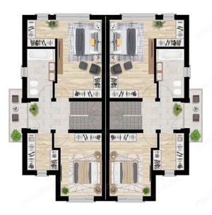 Duplex cu 4 camere | Finisaje premium - Zid dublu | Remetea Mare  - imagine 4