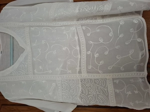 Vand bluza alba brodata