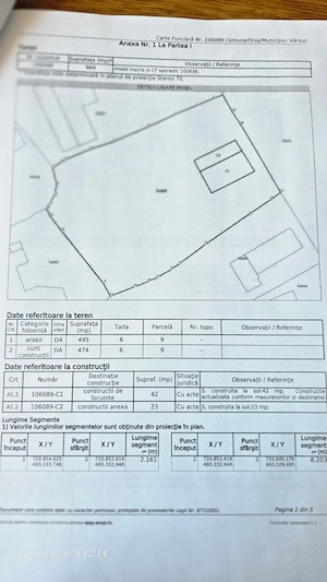 Teren intravilan 969 mp cu casa demolabila,strada principala Varlezi