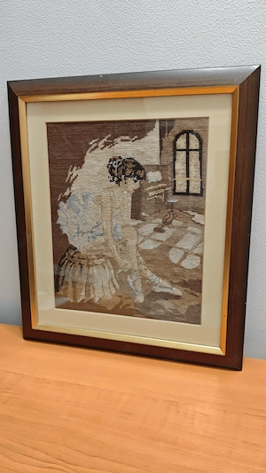 Tablou - goblen brodat manual   Balerină în cameră de repetiții