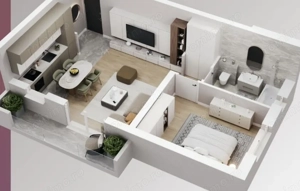 Apartament Nou cu 2 Camere în Giroc | AC | Parcare Inclusa, Incalzire pardoseala - imagine 5
