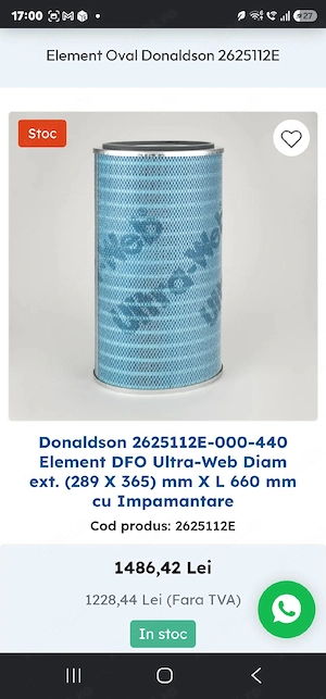 filtru aer Donaldson Dustclass M 2625112 23L11