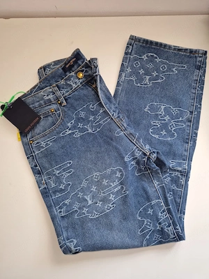 Blugi Louis Vuitton Brodați