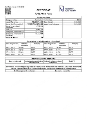 PEUGEOT 206 - Unic proprietar, impecabila, regulat servisata, inclusiv in 2026, km reali - imagine 8