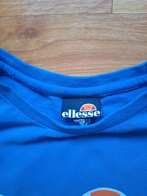 Tricou Ellesse Fordeni Mărimea M Colorblock Albastru Navy Portocaliu 100% Bumbac