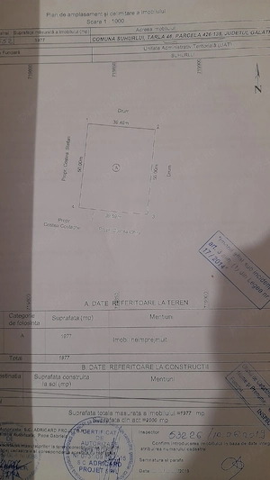 Vând Vând 2 Terenuri intravilane  centru  Suhurlui Galați  - imagine 3